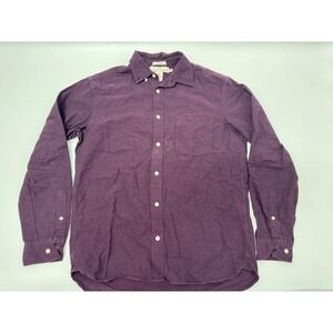 H&M Divided Mens Button Down Shirt Purple Long Sleeve Casual Size Medium